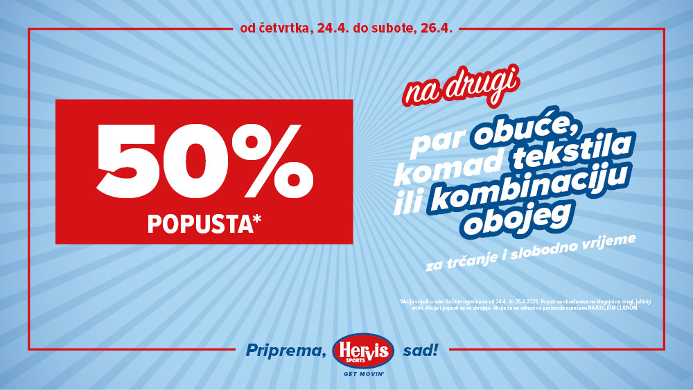 50% POPUSTA na drugi komad