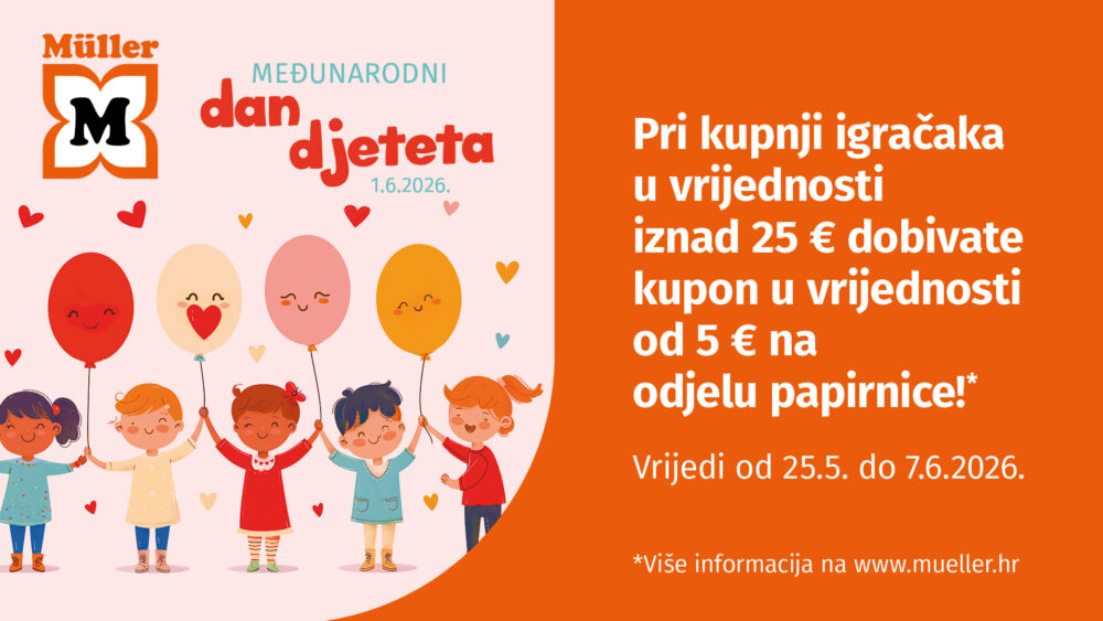 Kupite igračke i ostvarite 5 € popusta na papirnicu u Mülleru