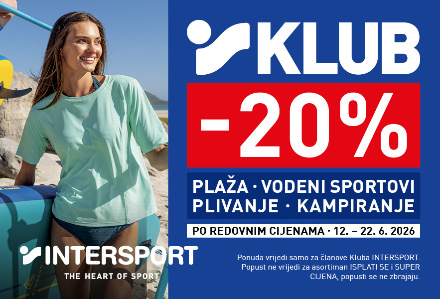 INTERSPORT KLUB: -20% NA KAMPIRANJE I VODENE SPORTOVE!