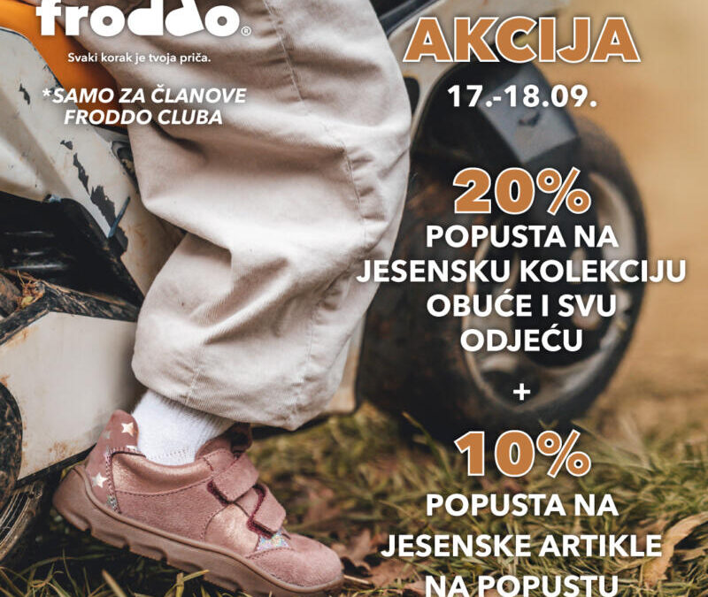 20% na jesenske artikle u Froddo shopu!